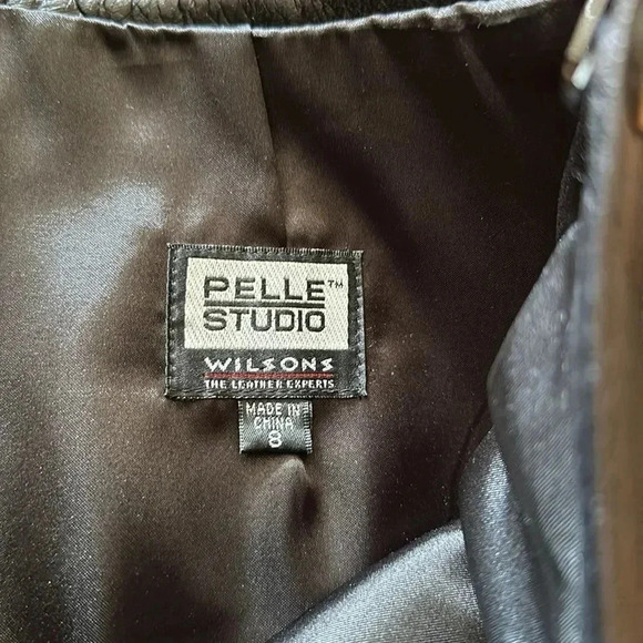 Wilson’s Leather Pelle Studio sz 8 leather pants trousers excellent pre owned - Picture 3 of 6